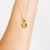 Raw Citrine Sterling Silver Necklace