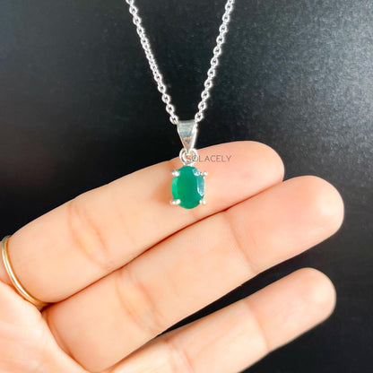 Raw Green Onyx Necklace