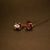 raw red garnet sterling earrings