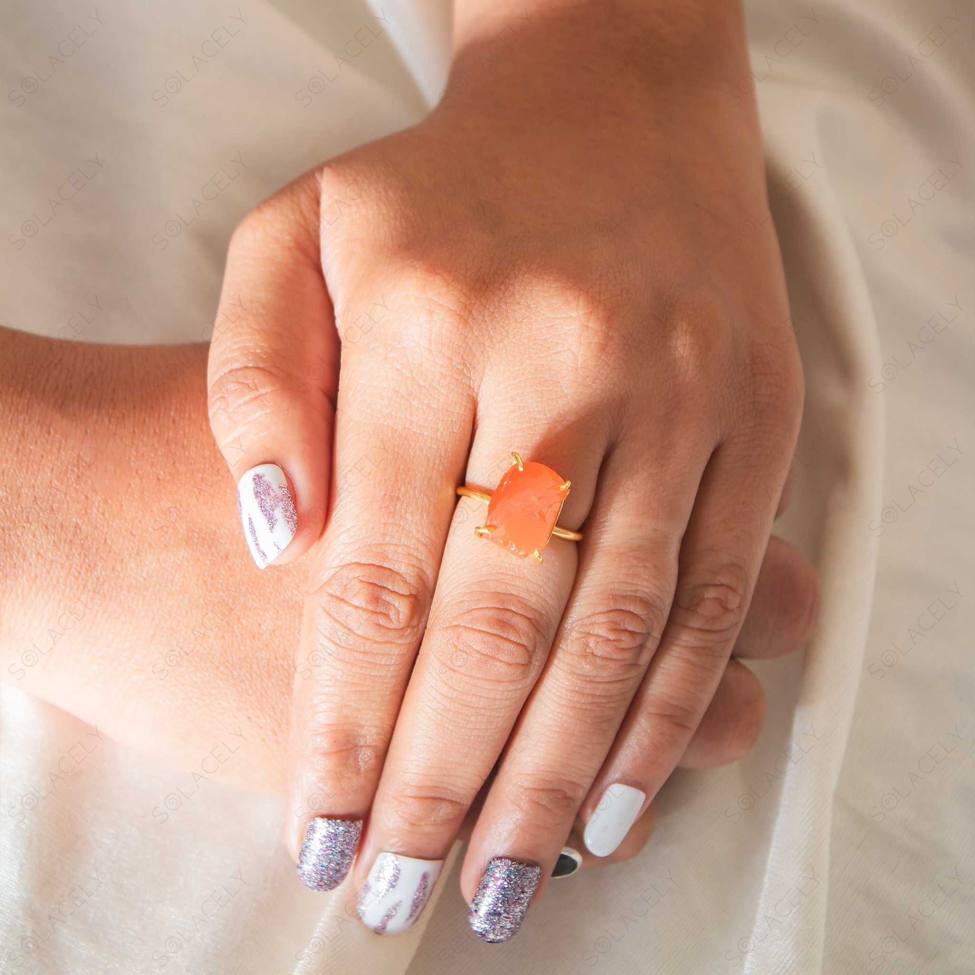 orange carnelian ring