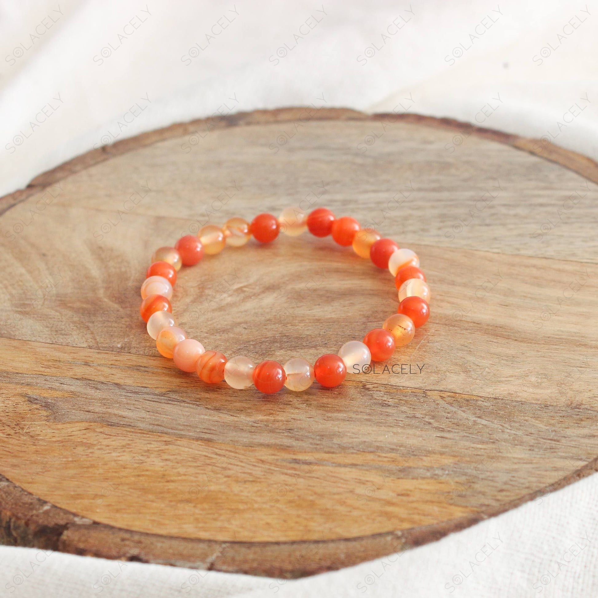 6mm Carnelian crystal bracelet