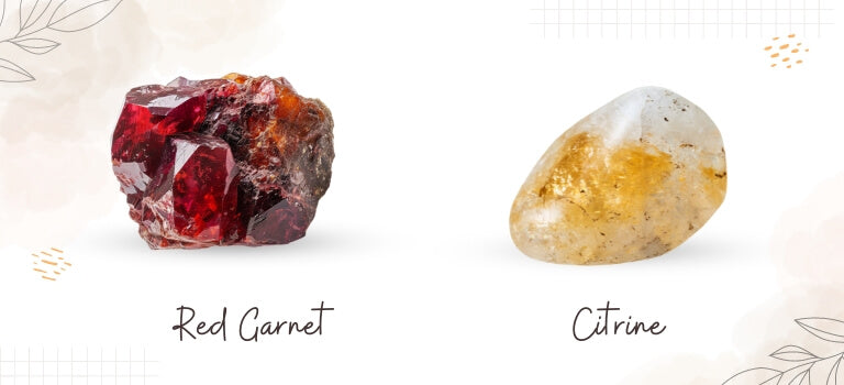 red garnet and citrine mobile banner image