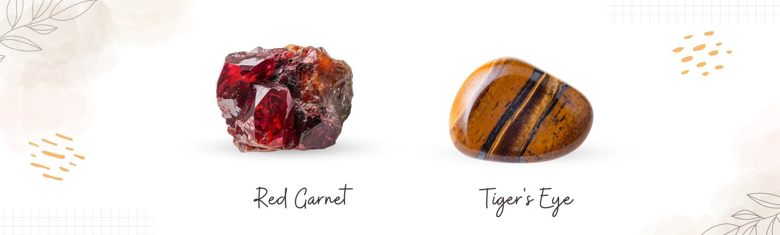 red garnet and tiger eye banner image