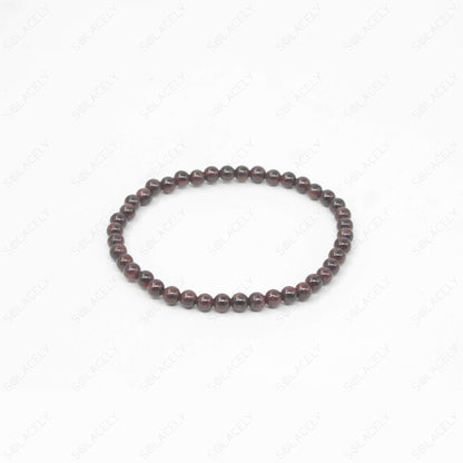red garnet crystal bracelet 4mm beads