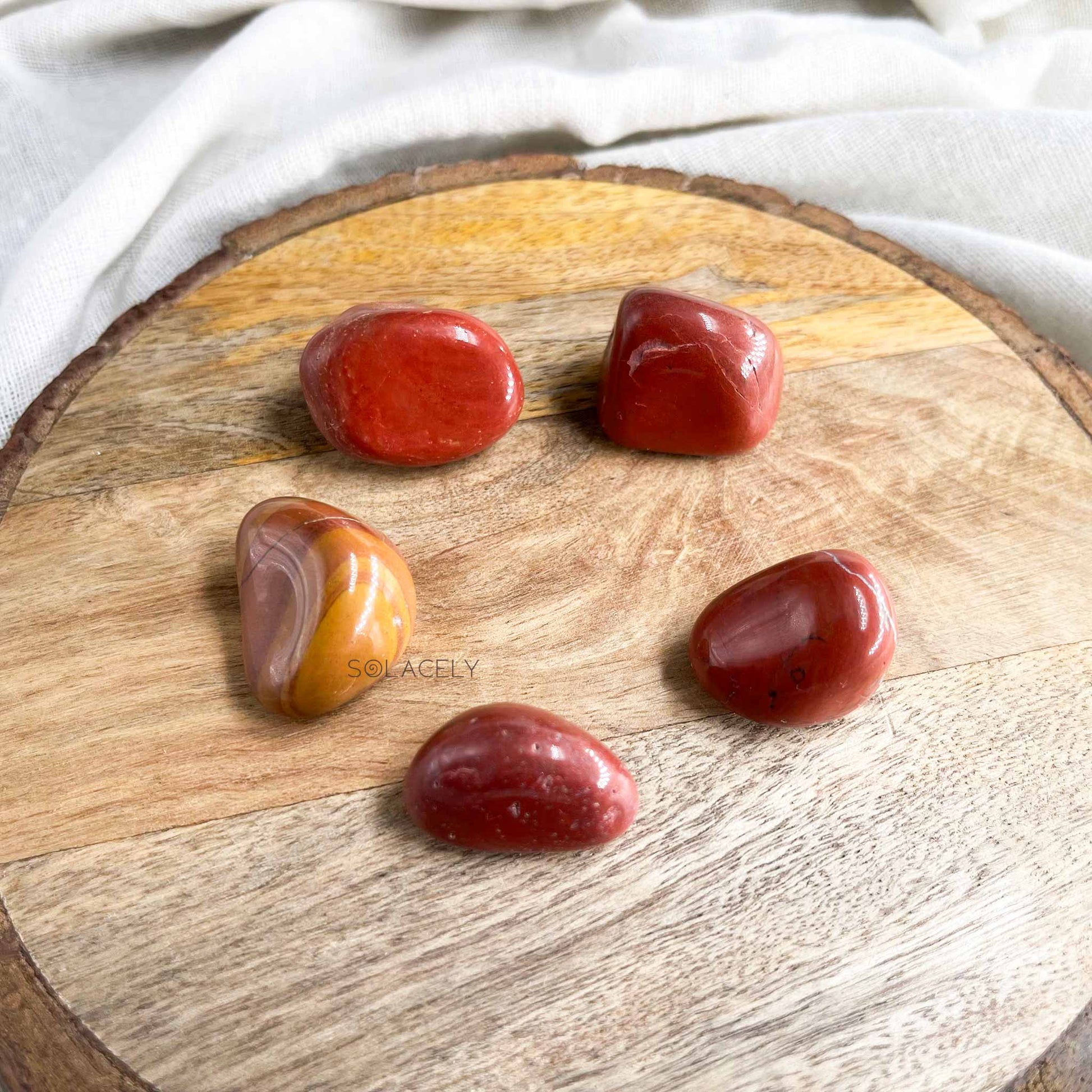 Red jasper polished tumble