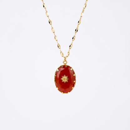 North Star Red Agate Necklace