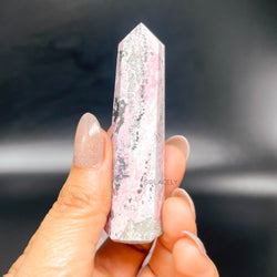 Rhodonite gemstone crystal tower