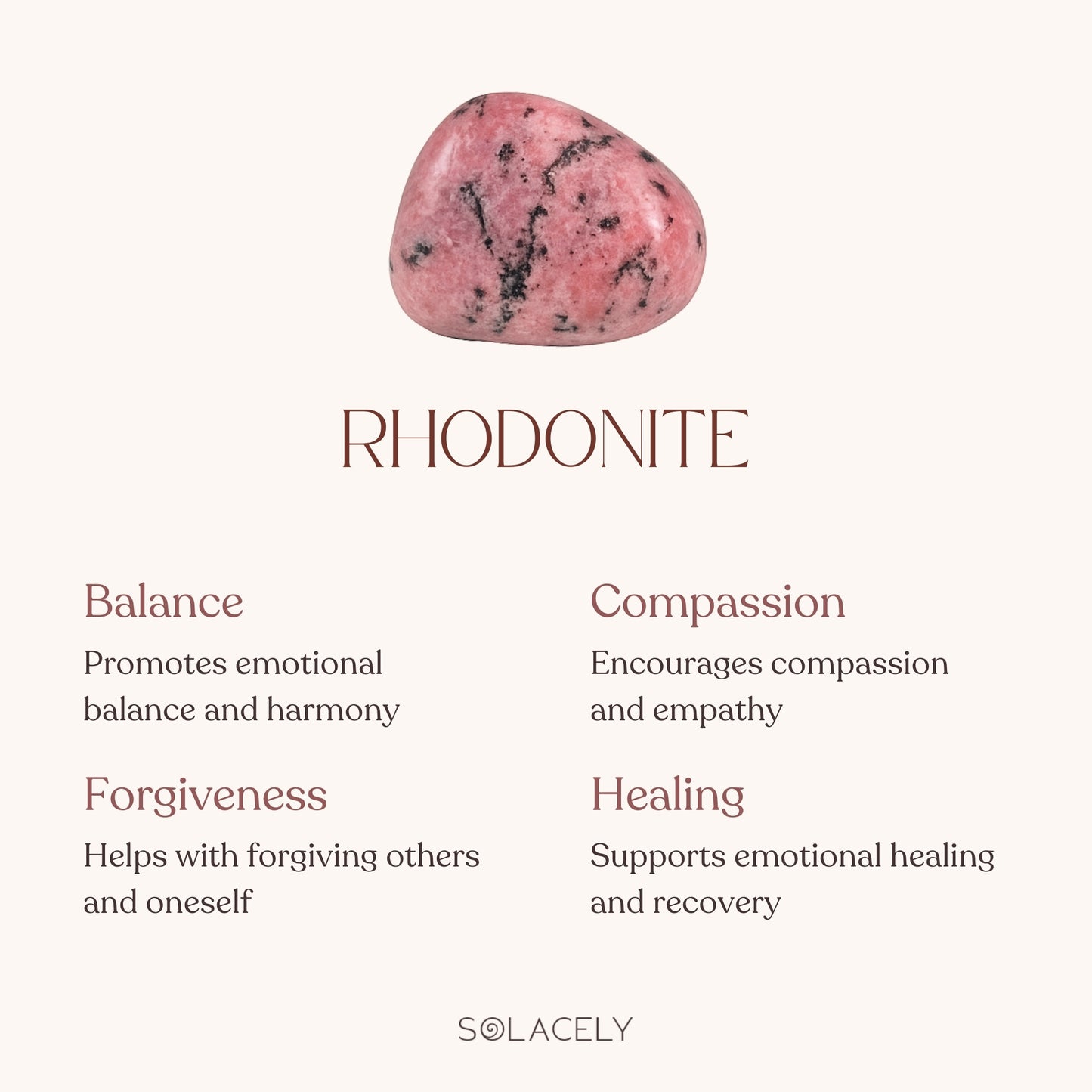 Rhodonite Crystal Wand/Tower