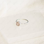 ring rose quartz and sterling silver