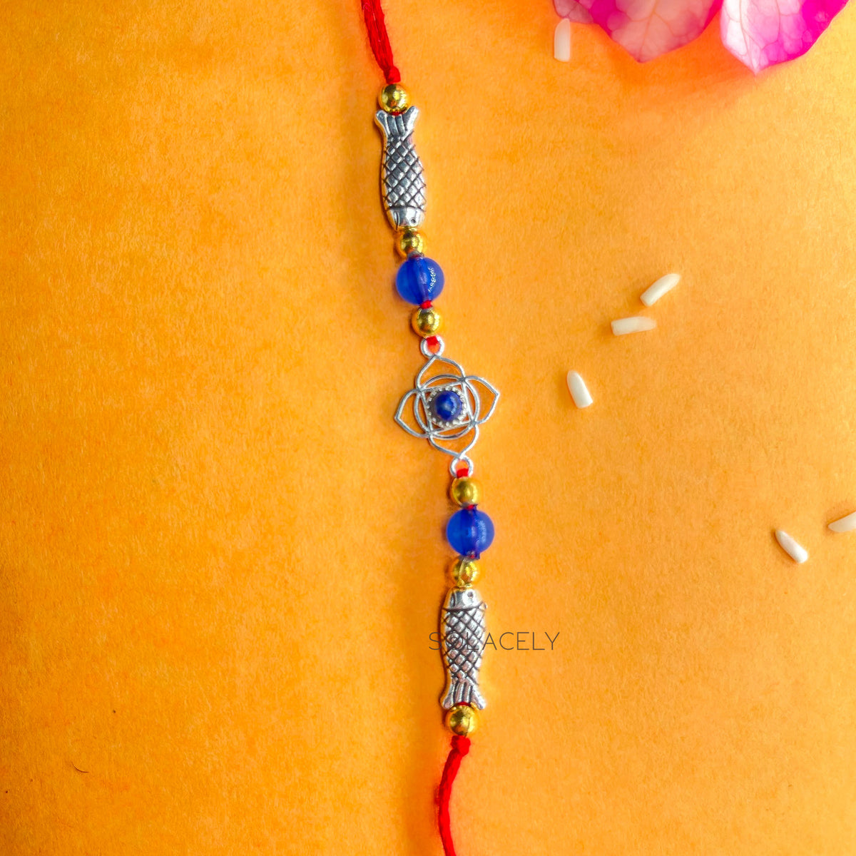 Beautiful Chakra Sterling Silver Rakhi