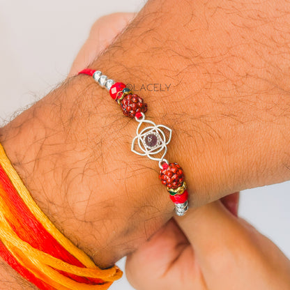 Pure Sterling Silver Chakra Rakhi