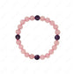 amethyst and rose quartz bracelet 8mm bead 