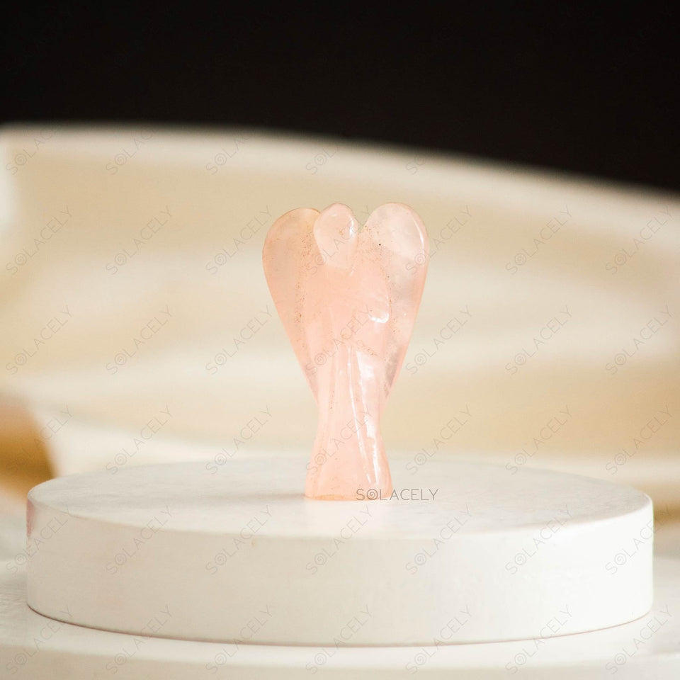 rose quartz angel crystal