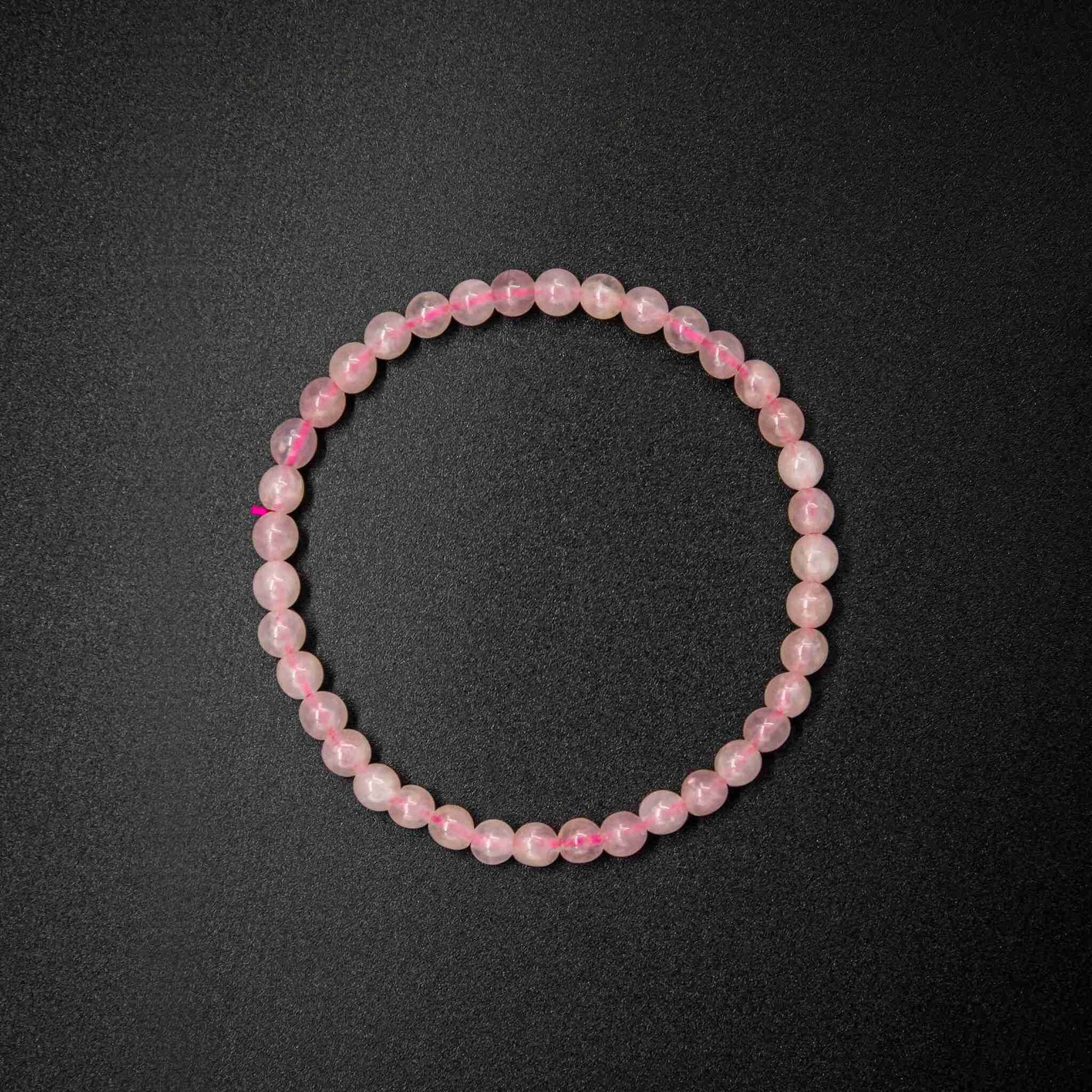 rose quartz bracelet 4mm bead for sister 
