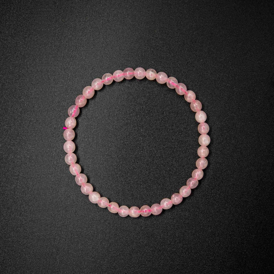 rose quartz bracelet 4mm bead for sister 
