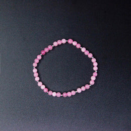 Rose Quartz Bracelet With Silver Hematite Spacers
