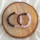 Rose Quartz and Red Garnet bead bracelet