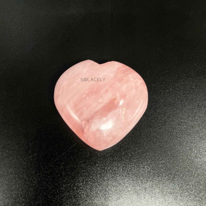Rose quartz crystal heart shape