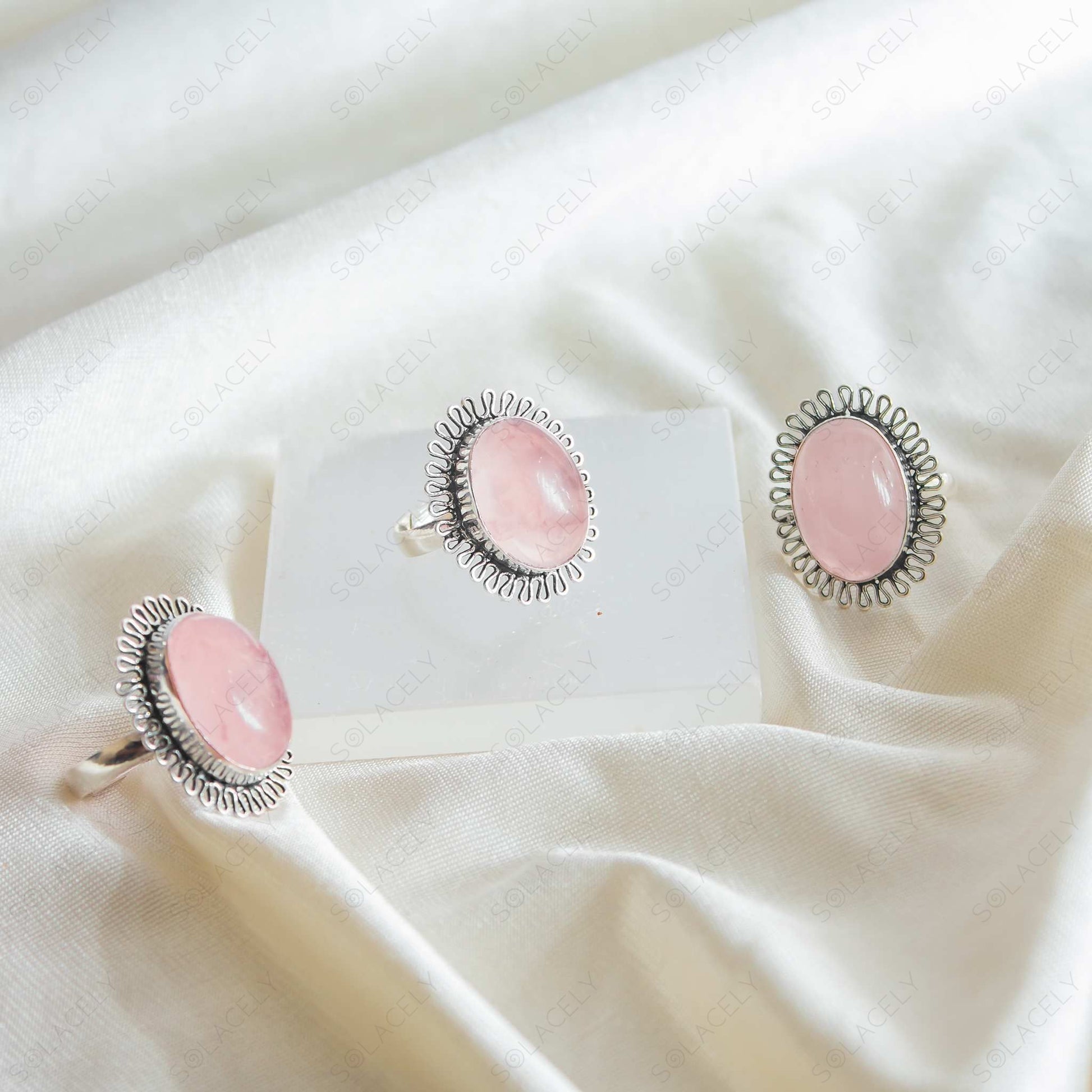 rose quartz crystal ring 37