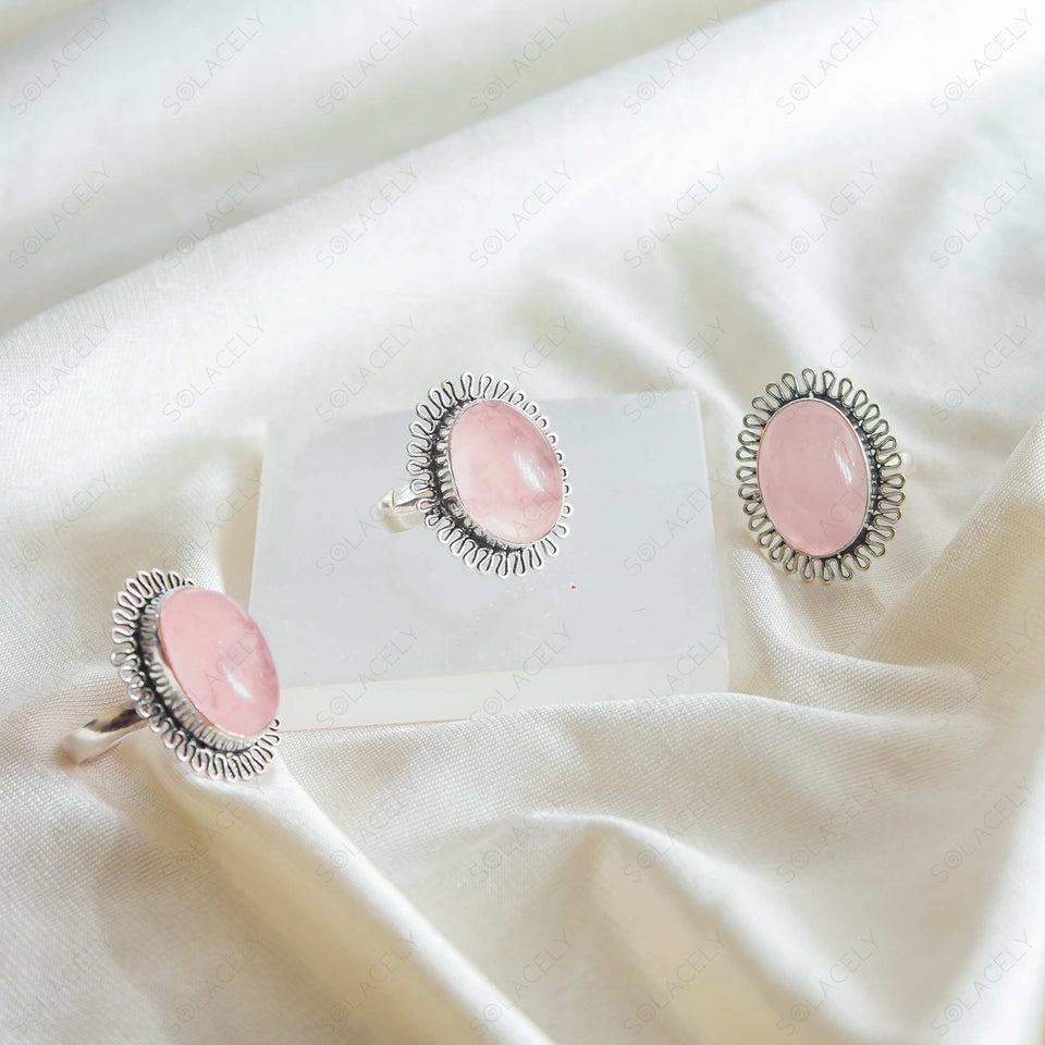 rose quartz crystal ring 37