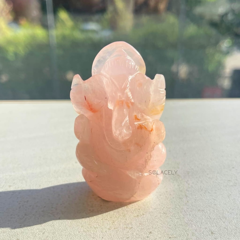 Rose quartz ganesha for love energy