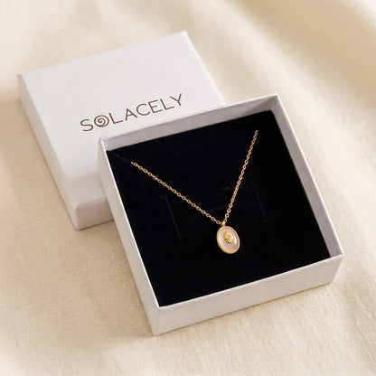 Rose quartz gemstone pendant necklace
