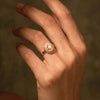 Rose quartz gemstone signet ring