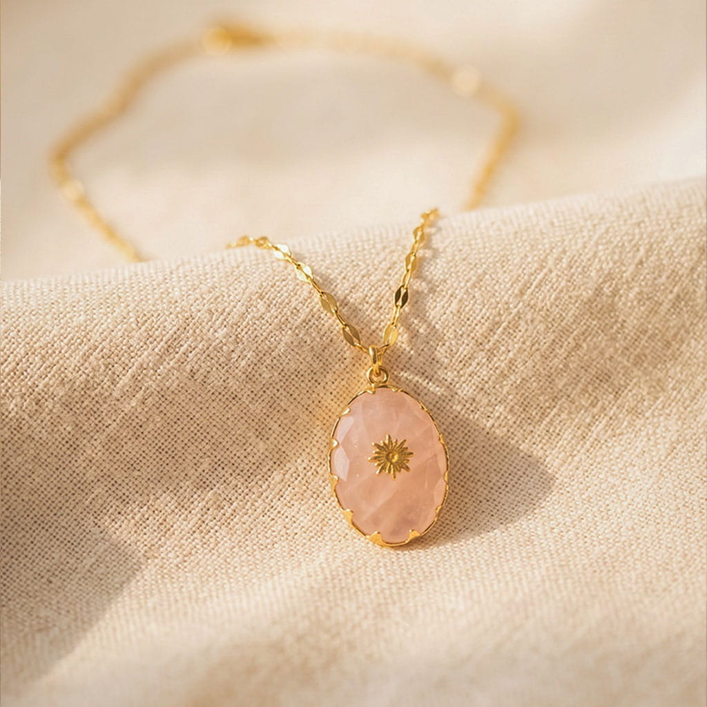 Rose Quartz North Star Necklace Design