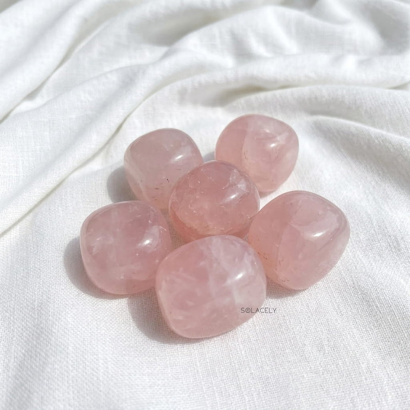 Rose quartz tumble stone