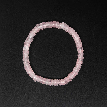 natural tyre bead rose quartz bracelet