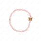 4mm rose quartz bracelet with butterfly charm