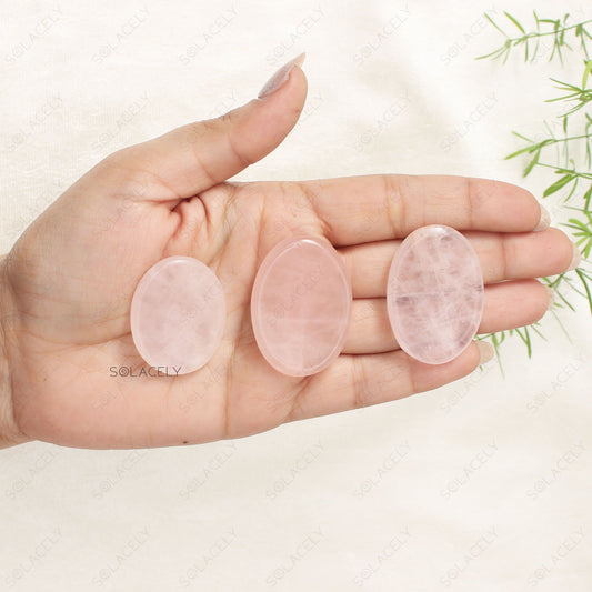 Rose Quartz Worry Three Stone