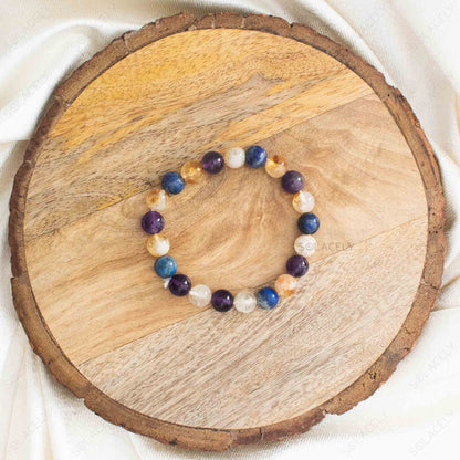 royal number three beaded bracelet
