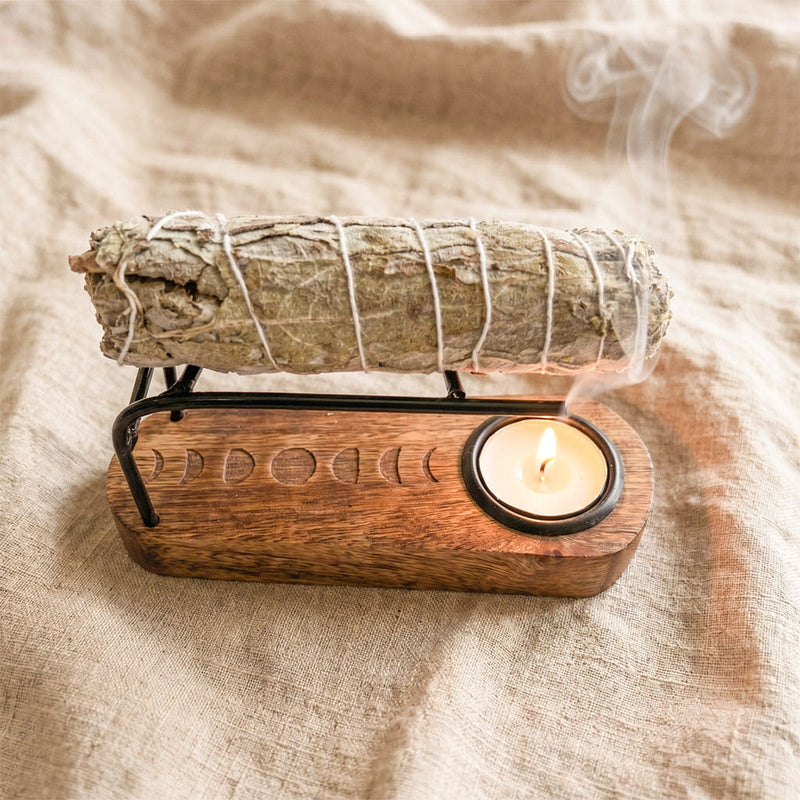 Sage burner and candle holder