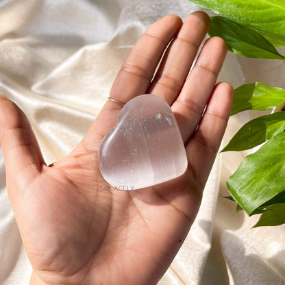 Selenite Heart for Cleansing