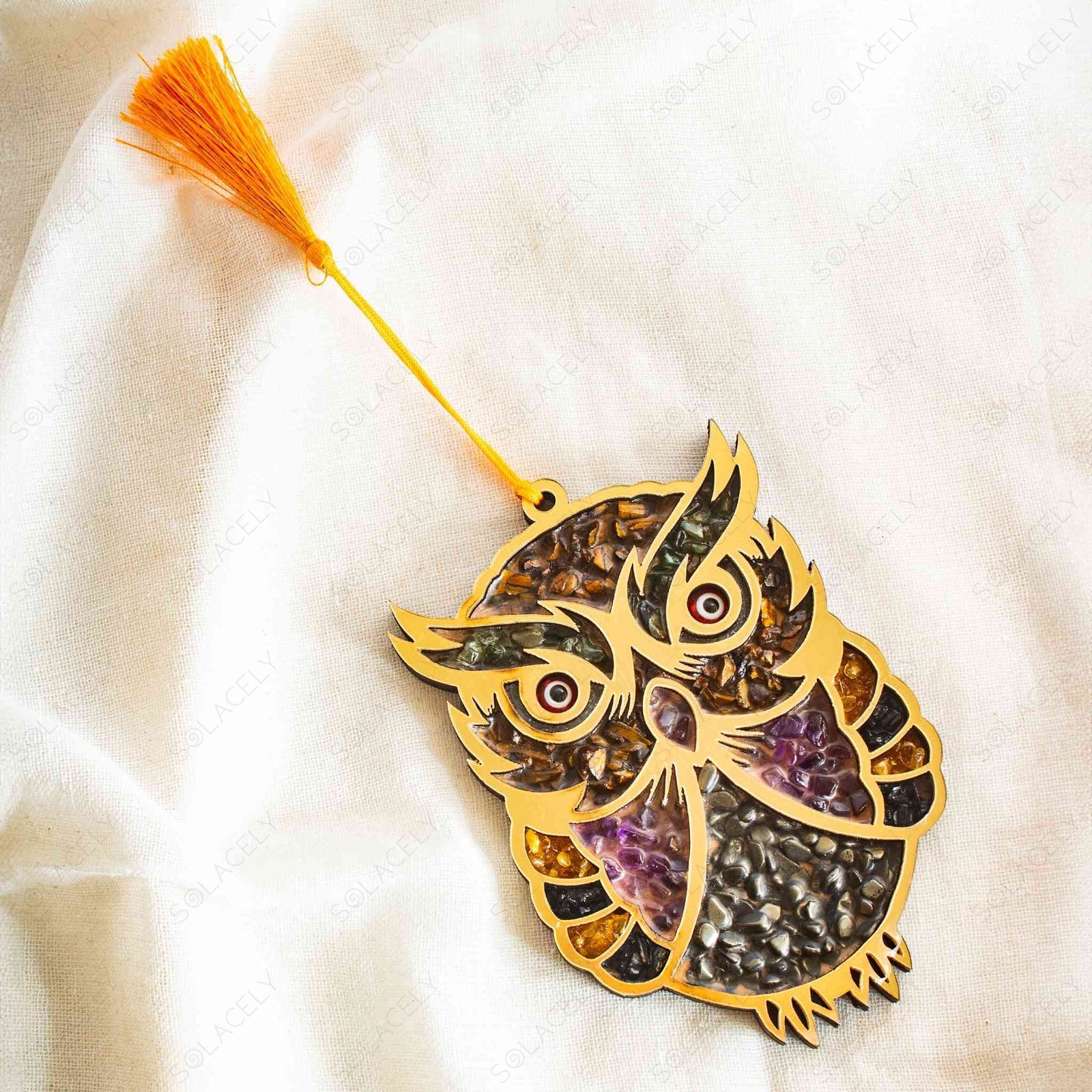owl wall and car hanging with crystal chips