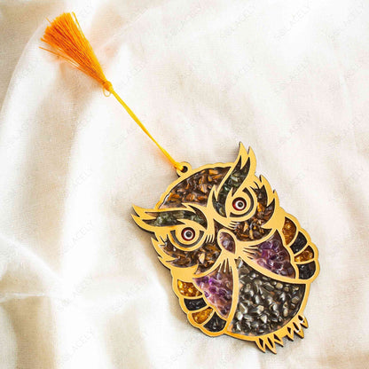 owl wall and car hanging with crystal chips