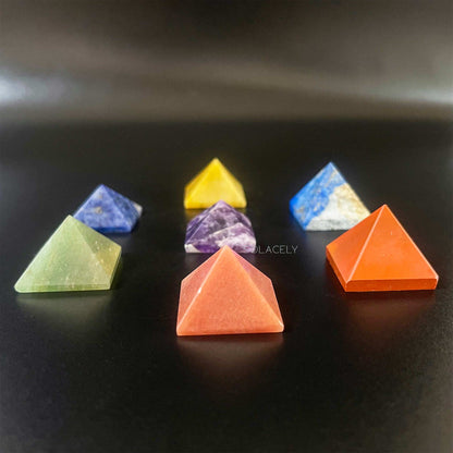 Seven chakra pyramids