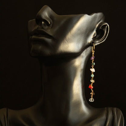 seven chakra sterling silver earrings