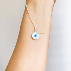 Silver Necklace for Protection