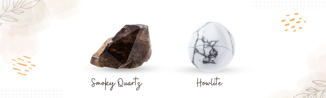 smoky quartz and howlite banner image