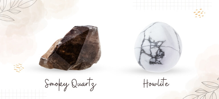 smoky quartz and howlite mobile banner image