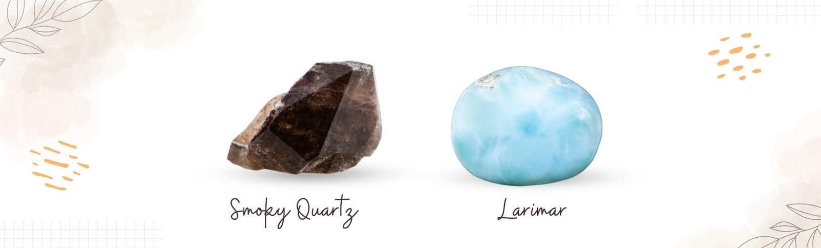 smoky quartz and larimar banner image