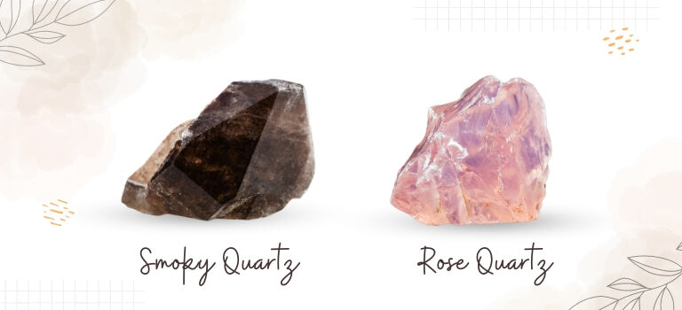 smoky quartz and rose quartz mobile banner image 