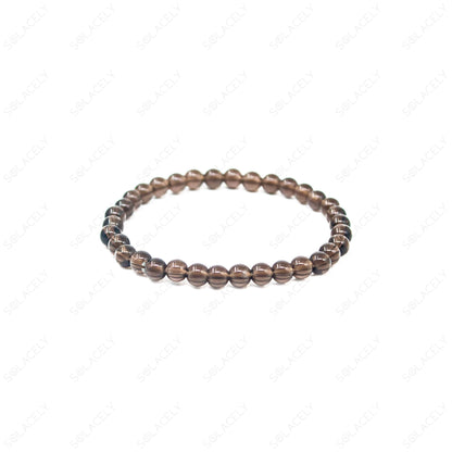 4mm smoky quartz bracelet