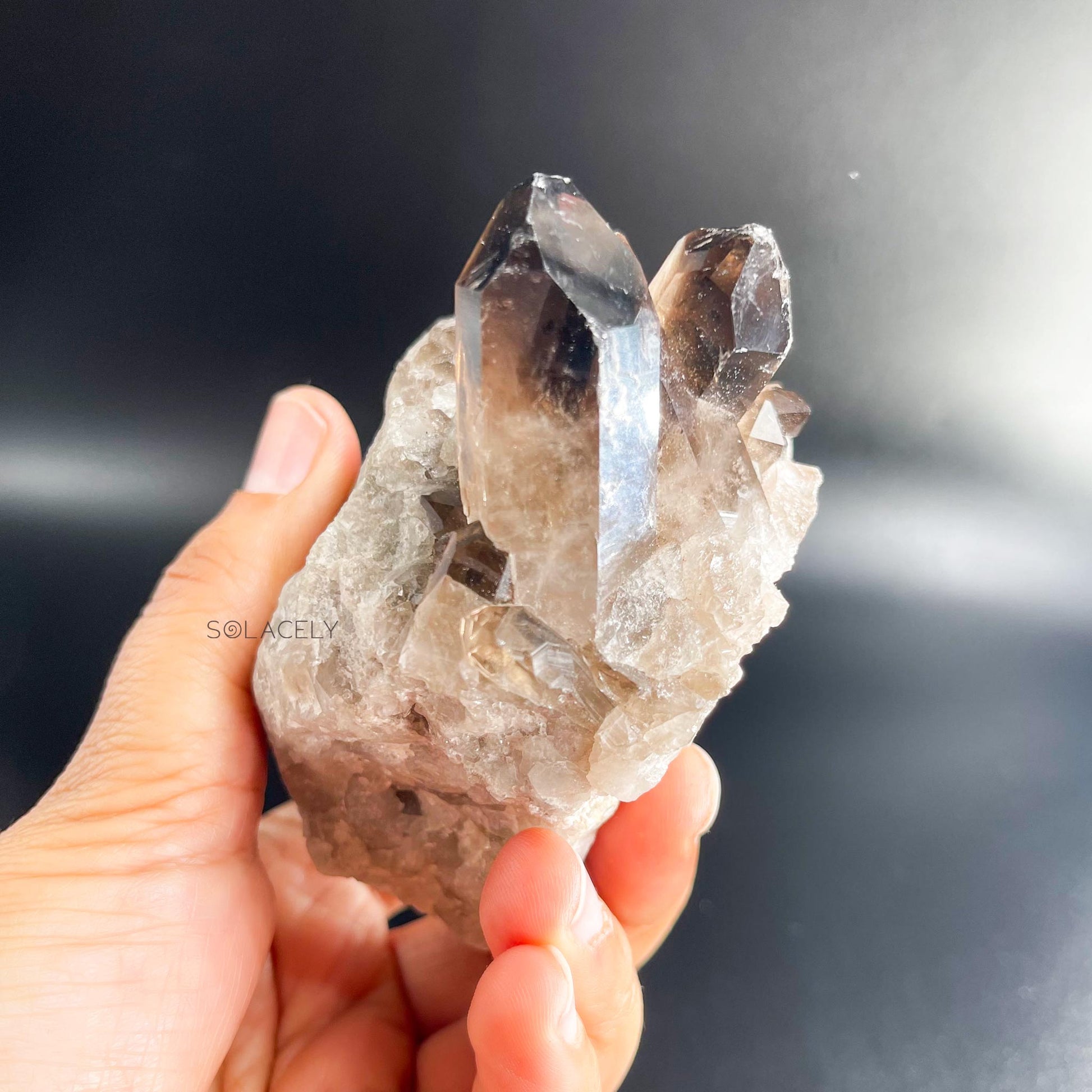 Smoky quartz decorative piece