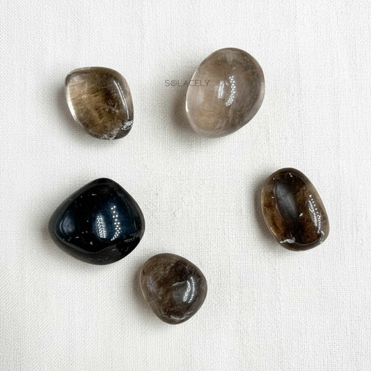 Smoky quartz polished tumbles