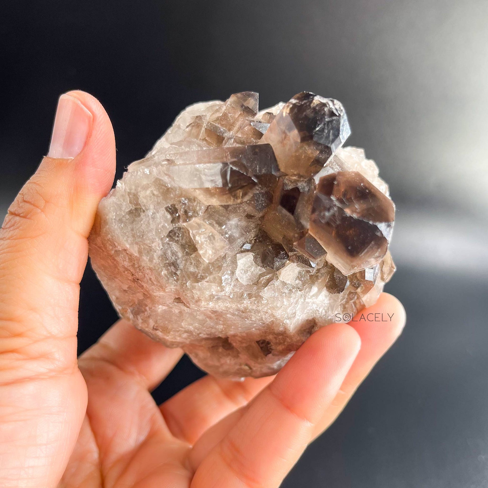 Smoky quartz raw cluster
