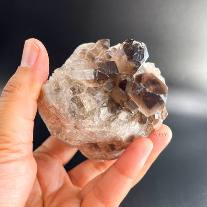 Smoky quartz raw cluster