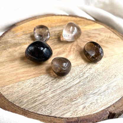 Smoky quartz tumble stones